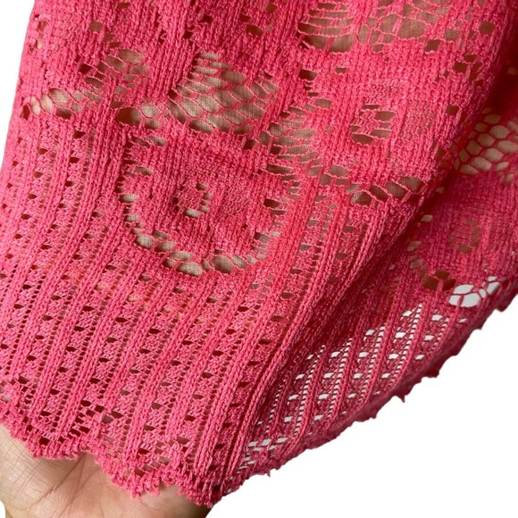 Free People|Womens|Fit & Flare Mini Dress|Size 2|Coral|Full Lace| Lined - Picture 8 of 15